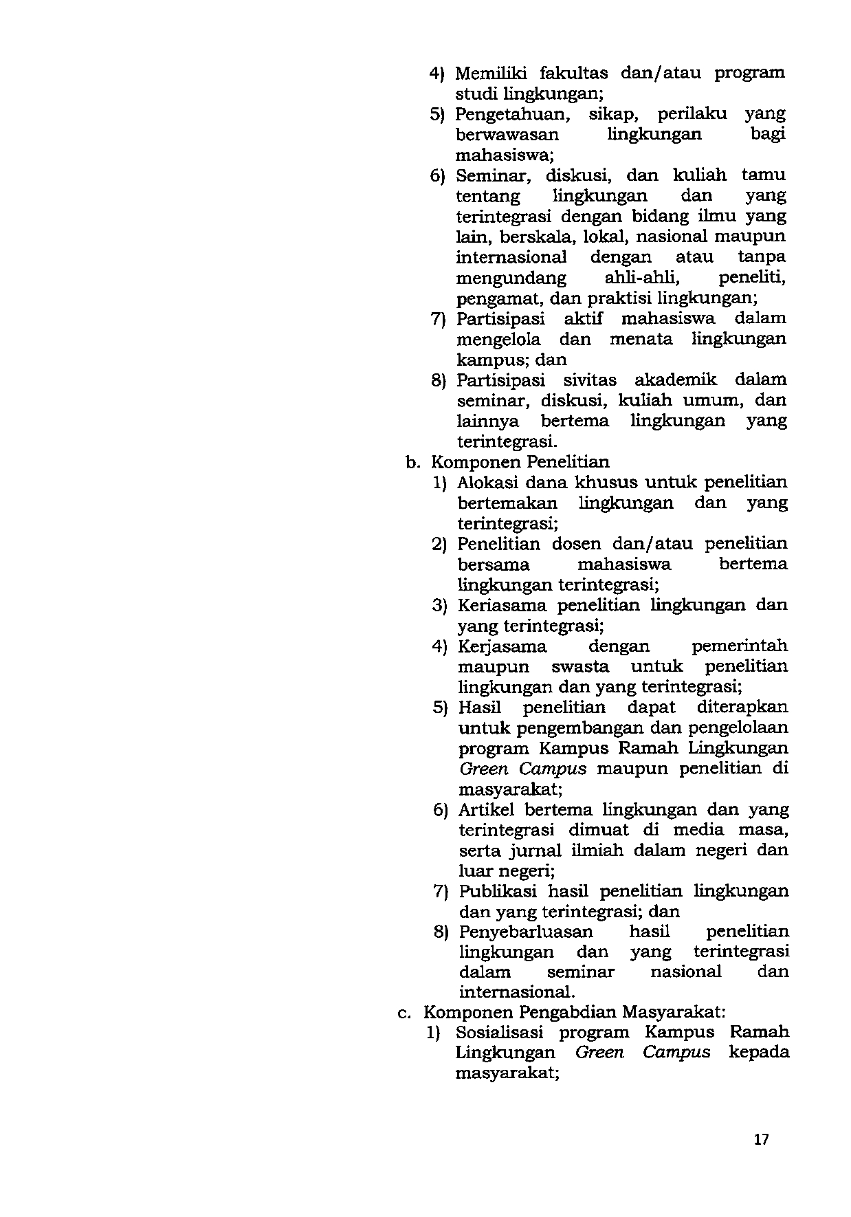 PERUBAHAN KEDUA KEPUTUSAN REKTOR NOMOR 2094_UN3_2016 TENTANG PEDOMAN PENGELOLAAN KAMPUS RAMAH LINGKUNGAN (GREEN CAMPUS) UNIVERSITAS AIRLANGGA_page-0017